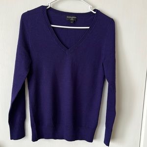 Banana Republic Merino Wool Sweater Petite Small Purple